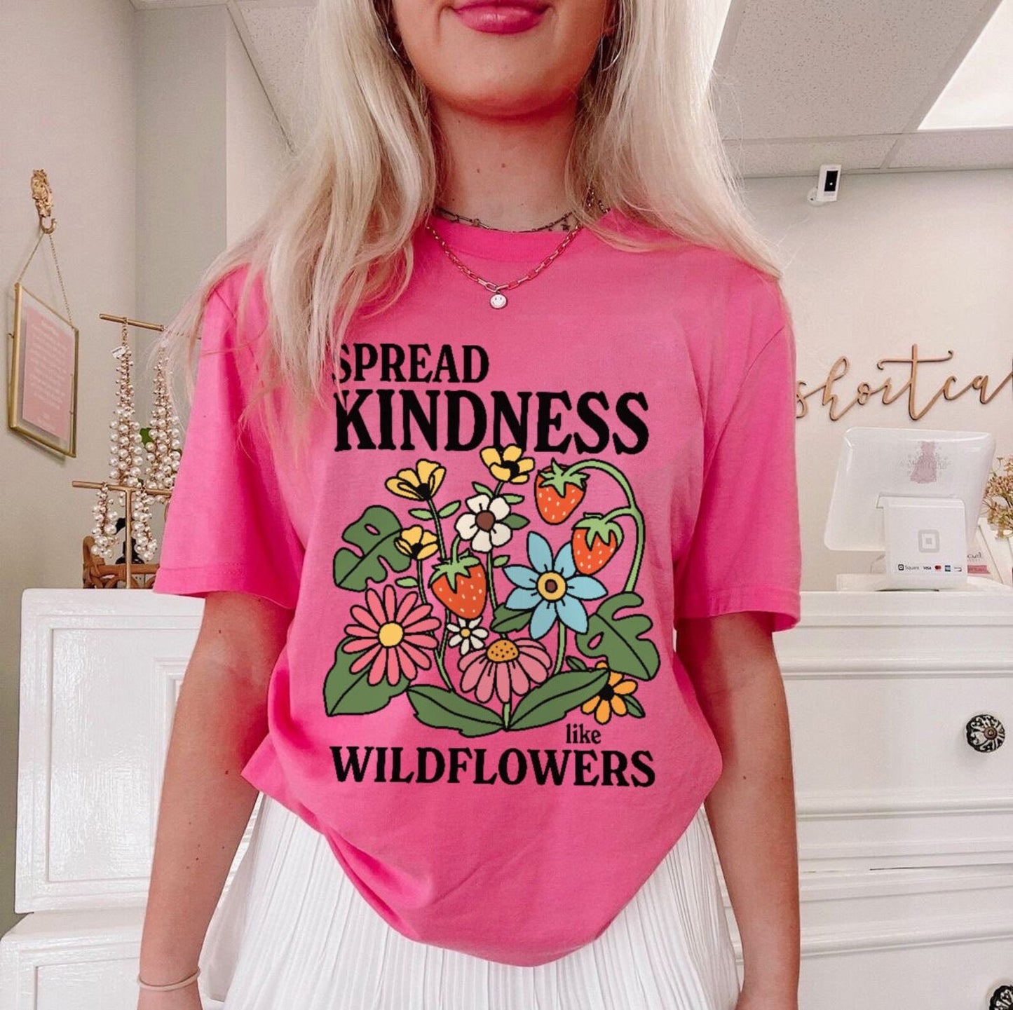 'Spread Kindness like wildflowers' T-shirt