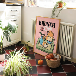 'Brunch Club' Cat Print