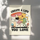 'Create a life you love' Frog & Fairy Print