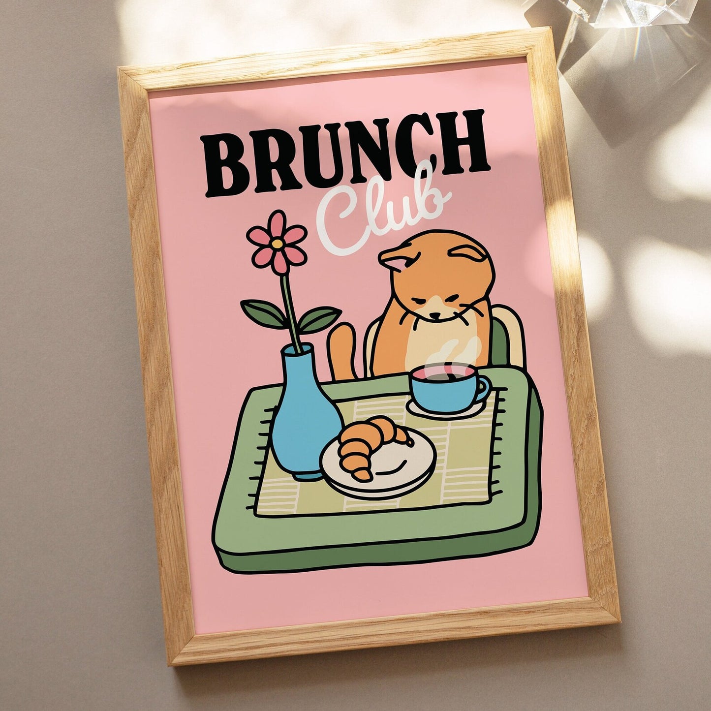'Brunch Club' Cat Print