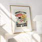 'Create a life you love' Frog & Fairy Print