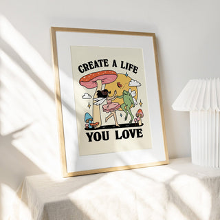 'Life you love' Frog Print