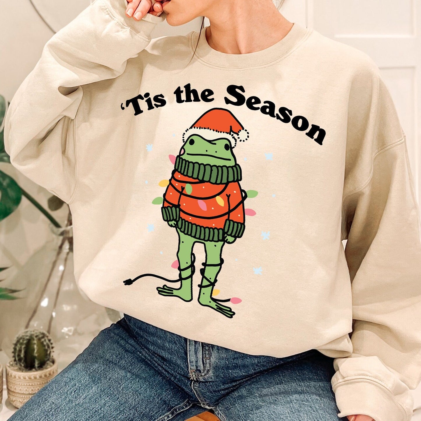 'Tis the Season' Christmas Frog Sweatshirt