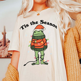 'Tis the Season' Christmas frog T-shirt