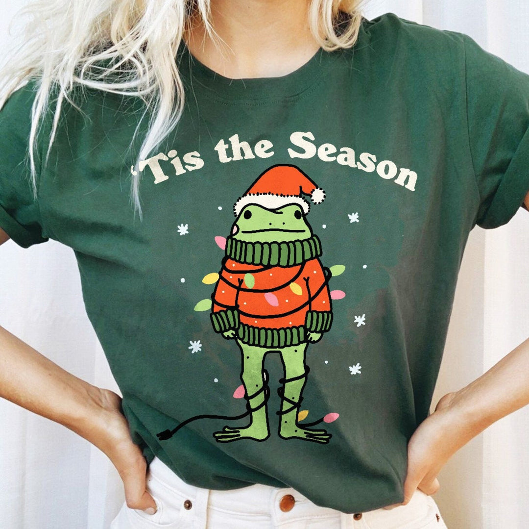 'Tis the Season' Christmas frog T-shirt