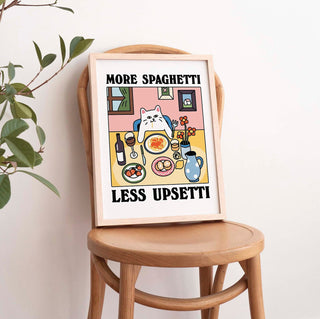 'More Spaghetti' Cat Print