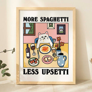 'More Spaghetti' Cat Print