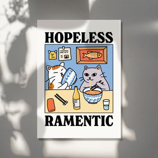 'Hopelessly Ramentic' Cat Print