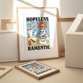 'Hopeless Ramentic' Cat Print