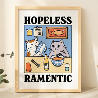 'Hopelessly Ramentic' Cat Print