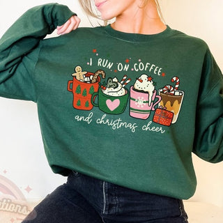 'I run on coffee' Christmas Sweatshirt