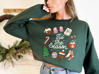 'Tis the Season' Christmas Doodle Sweatshirt