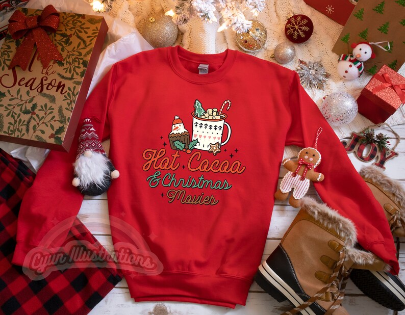 'Hot Cocoa & Christmas Films' Christmas Sweatshirt