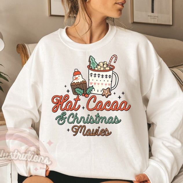 'Hot Cocoa & Christmas Films' Christmas Sweatshirt