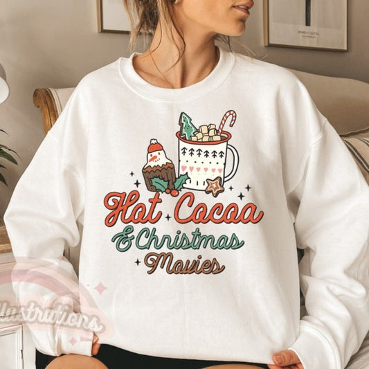 'Hot Cocoa & Christmas Films' Christmas Sweatshirt