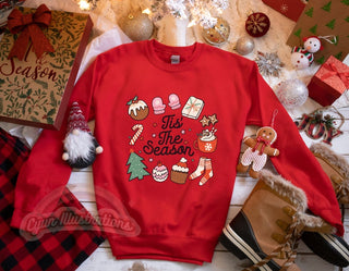 'Tis the Season' Christmas Doodle Sweatshirt