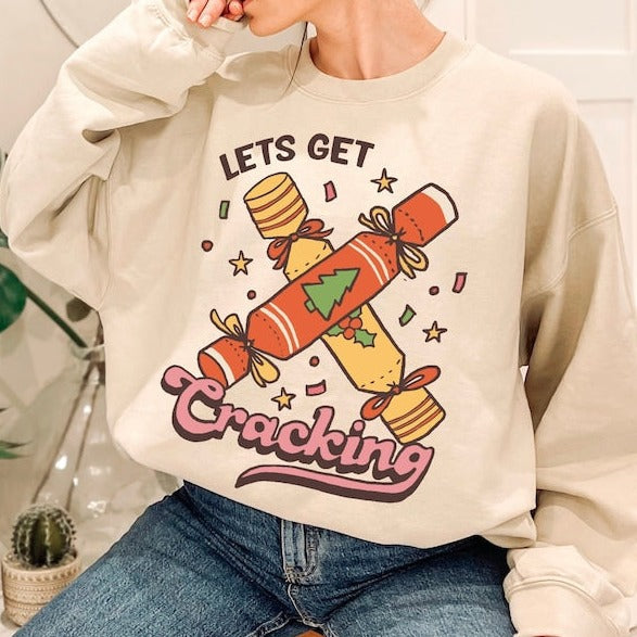 'get cracking' Christmas Sweatshirt