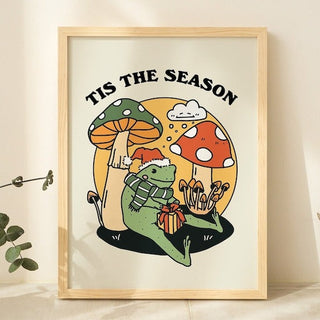 'Tis the season' Christmas Frog Print