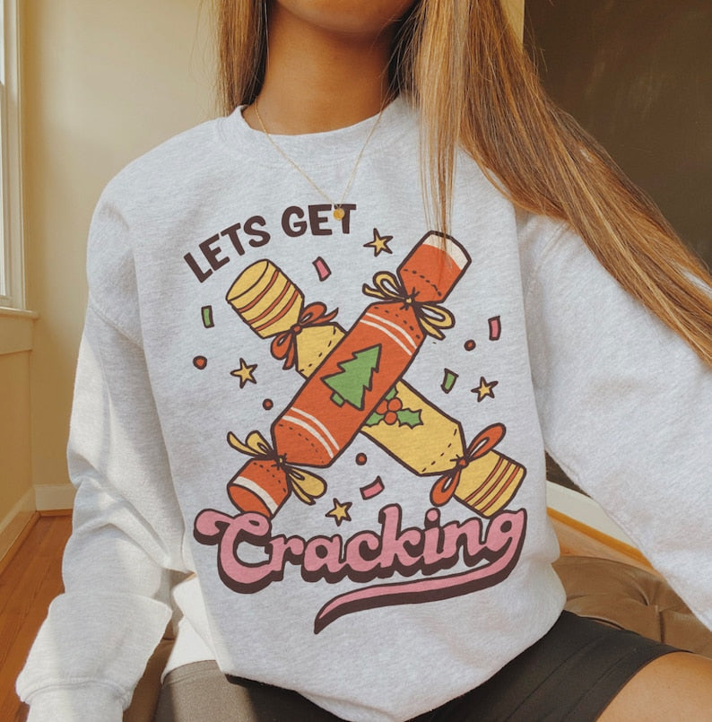 'get cracking' Christmas Sweatshirt