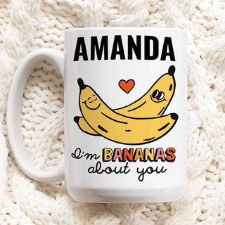 Custom 'I'm bananas about you' Mug