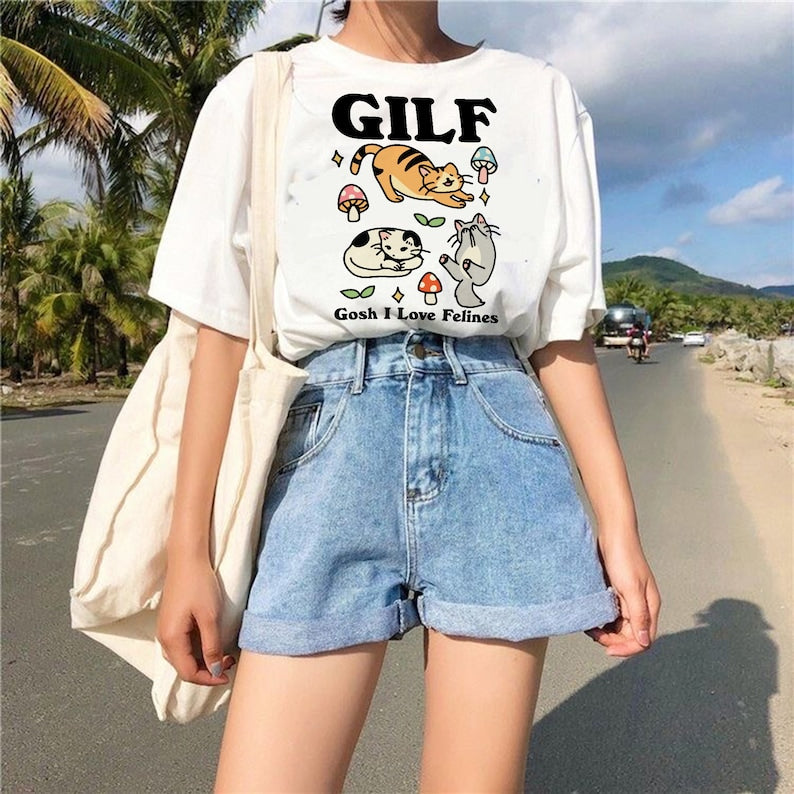 'Gilf Gosh I Love Felines' Tshirt