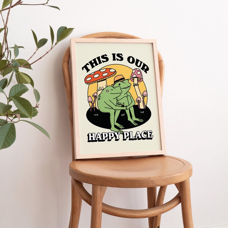 'This is our Happy Place' Frog Print