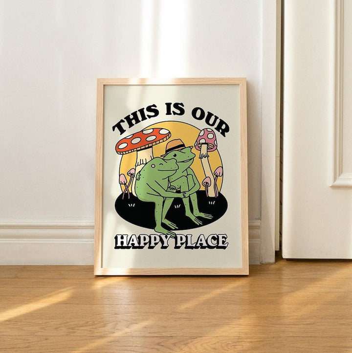 'This is our Happy Place' Frog Print