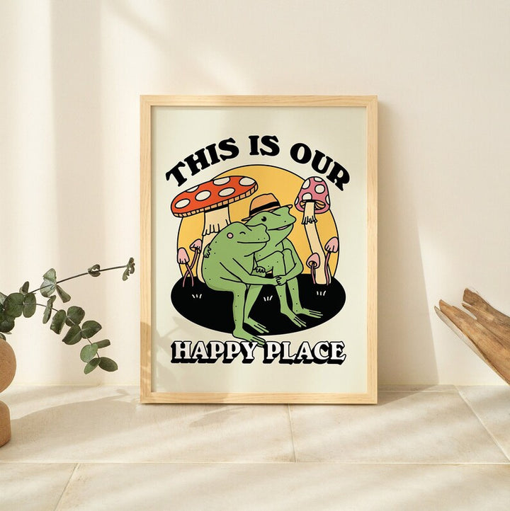 'This is our Happy Place' Frog Print