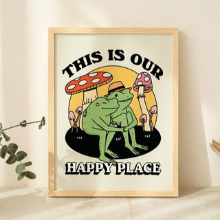 'This is our Happy Place' Frog Print