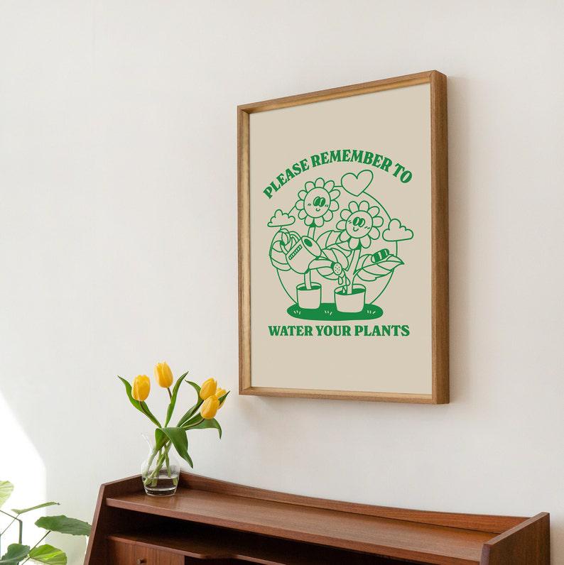 'Remember To Water Your Plants' Heart Print