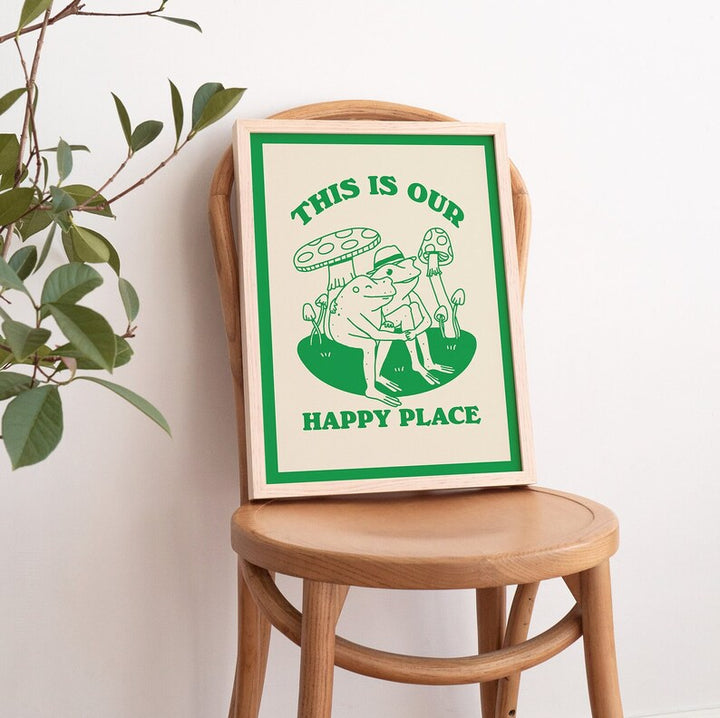 'This is our Happy Place' Frog Print