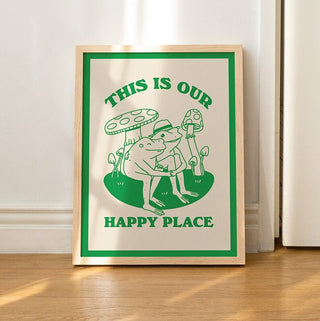 'This is our Happy Place' Frog Print