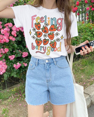 'Feeling Berry Good' Strawberry T-shirt