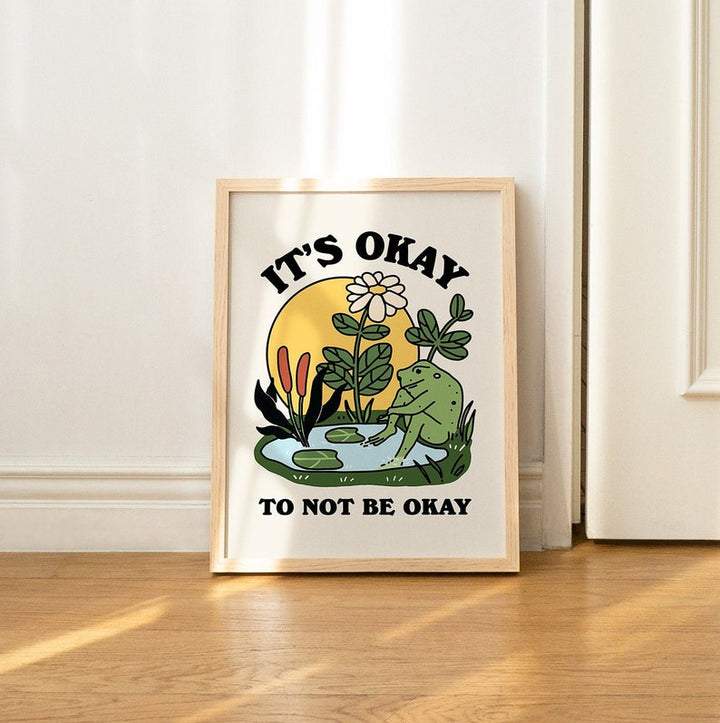 'It's okay' Frog Print