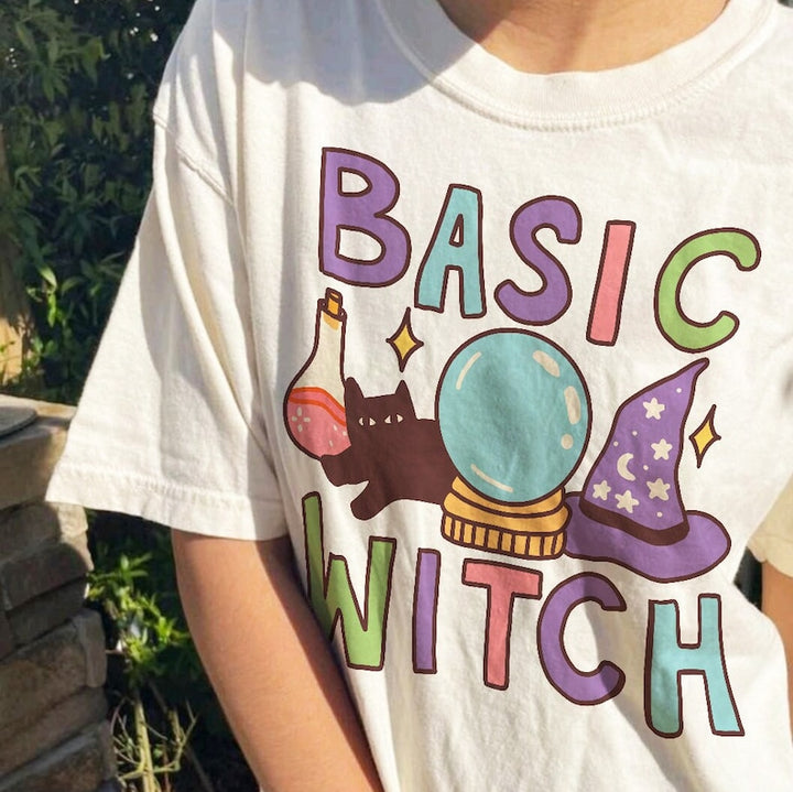 'Basic Witch' Halloween T-shirt