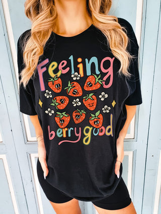 'Feeling Berry Good' Strawberry T-shirt