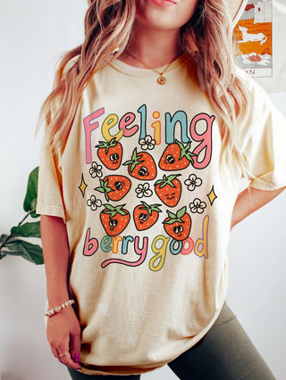 'Feeling Berry Good' Strawberry T-shirt