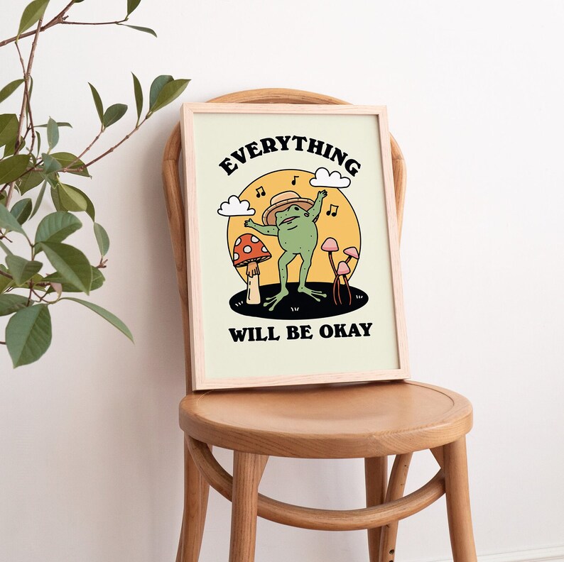 Framed 'Everything will be okay' Print