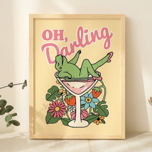 'Oh Darling' Frog Print