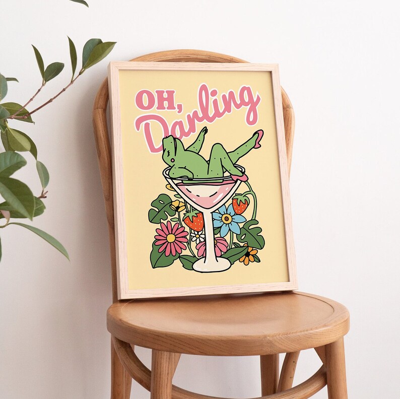 'Oh Darling' Frog Print