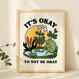 'It's okay' Frog Print