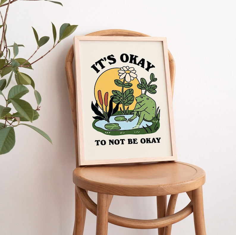 'It's okay' Frog Print