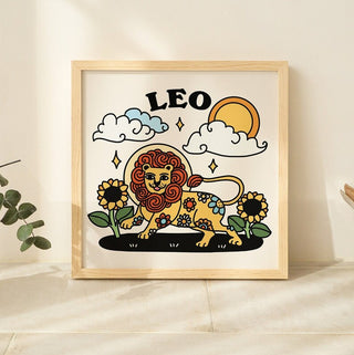 'Leo' Zodiac Print