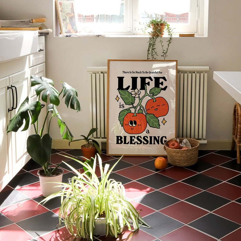 Framed 'Life is a Blessing' Print