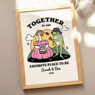 Custom ‘Favorite place to be’ Frog & Goose Print