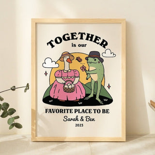 Custom ‘Favorite place to be’ Frog & Goose Print