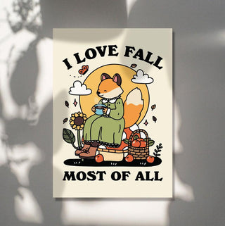 'I love fall' Fox Print