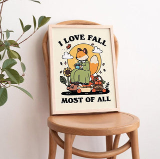 'I love fall' Fox Print