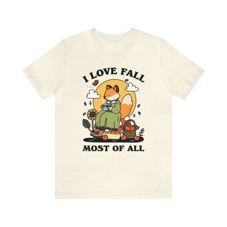 'I Love Fall Most of All' Fox T-shirt