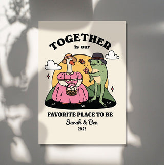 Custom ‘Favorite place to be’ Frog & Goose Print